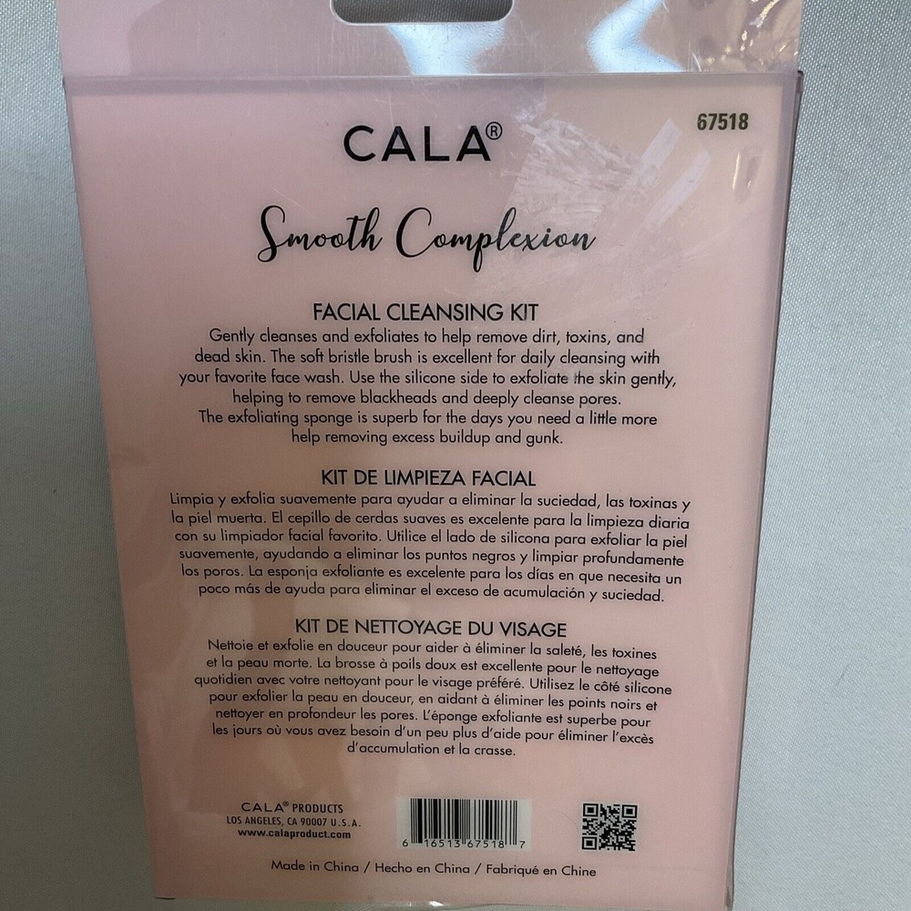 Cala Smooth Complexion Facial Cleansing Kit. Dual Action Facial Cleansing Brush - Picture 2 of 3